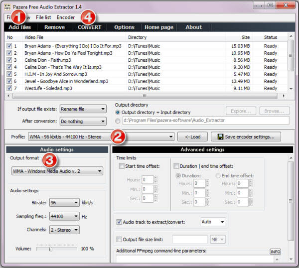 Pazera Free Audio Converter - beste gratis audio-omzetter