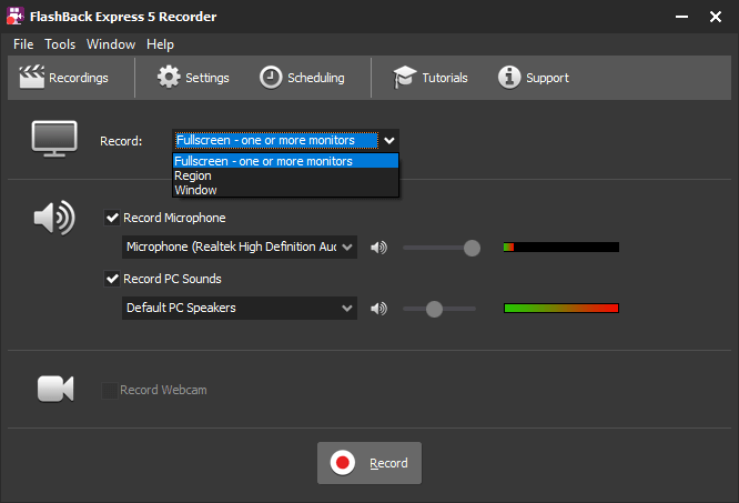 Flashback Express openen
