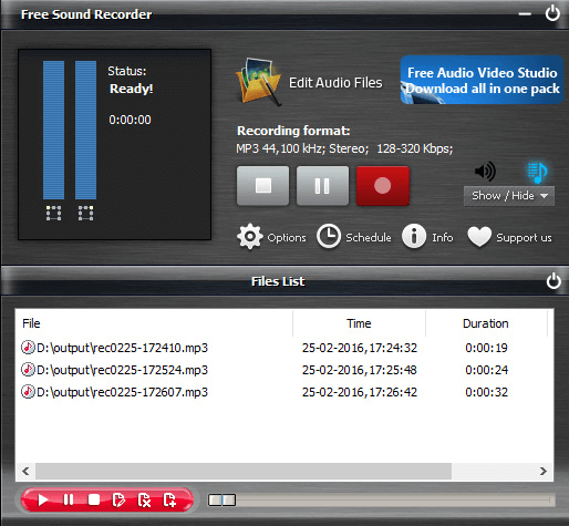 youtube-video opnemen met gratis geluidsrecorder
