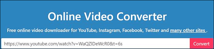 Kopieer en plak de video-URL