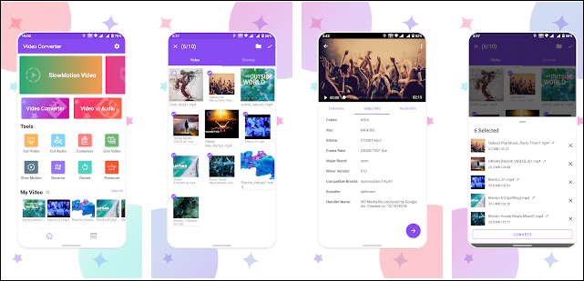 video-omzetter Android-interface