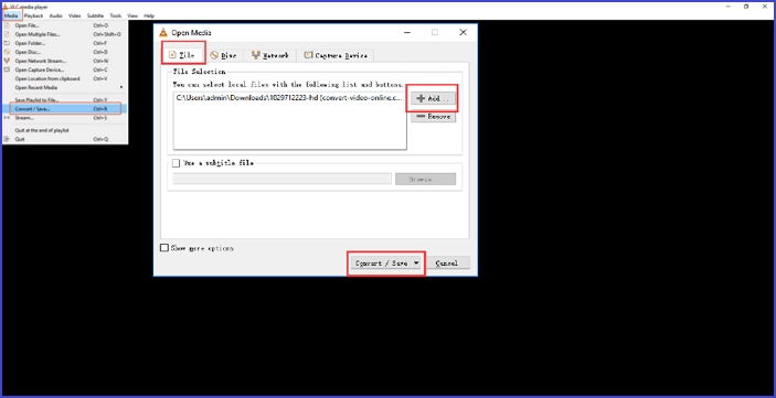 Bestand importeren naar VLC