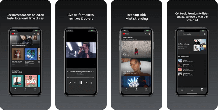 youtube muziek hoofdscherm