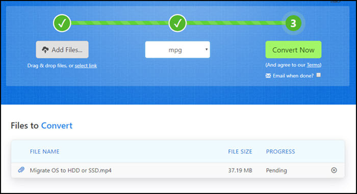 Zamzar Video Converter