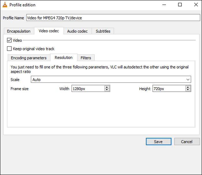 Verander 1080p-video in 720p met VLC