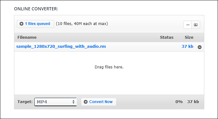 aconvert voor rm naar mp4-conversie