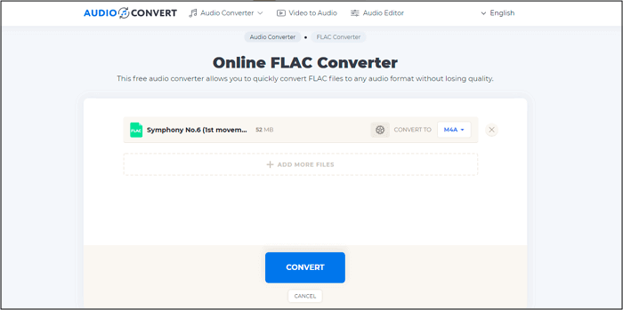 Audio Tool Set Converteer FLAC naar iTunes Online