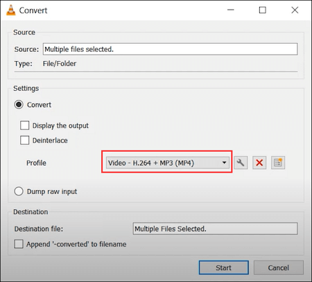 Selecteer uitvoerformaat