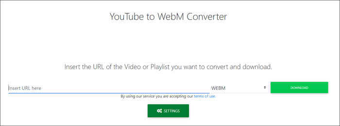converteer youtube naar webm met coconverter