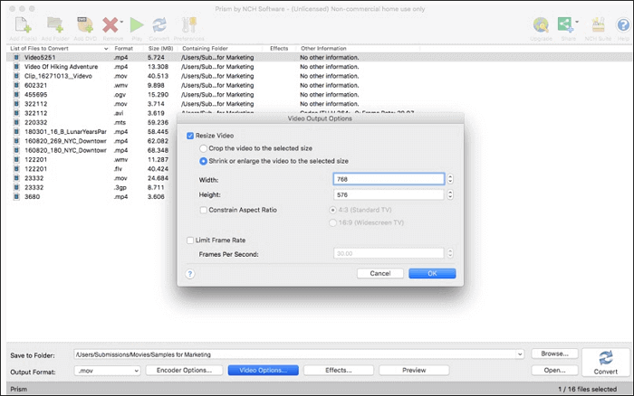 converteer mp4 naar mpg prisma