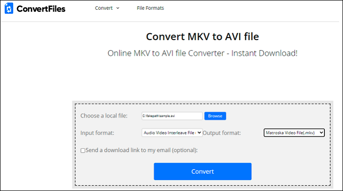 convertfiles converteer avi naar mkv