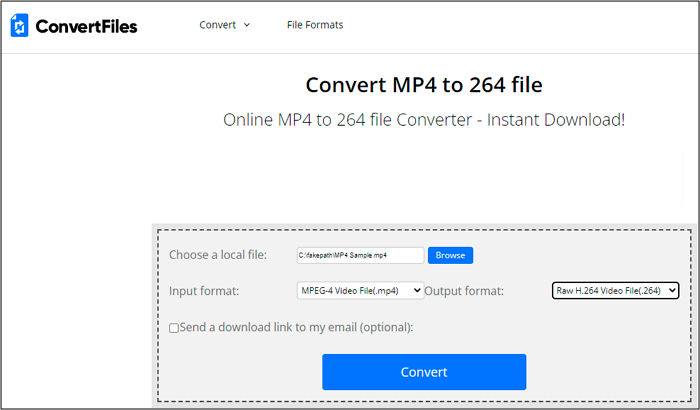 Converteer MP4 naar H264 online