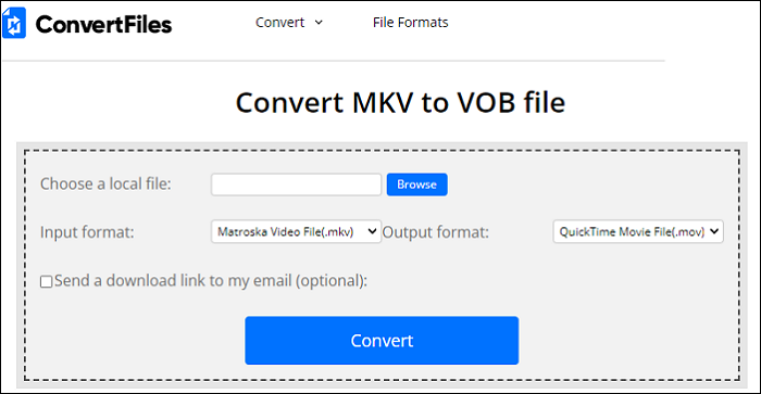 converteer bestanden mkv naar vob