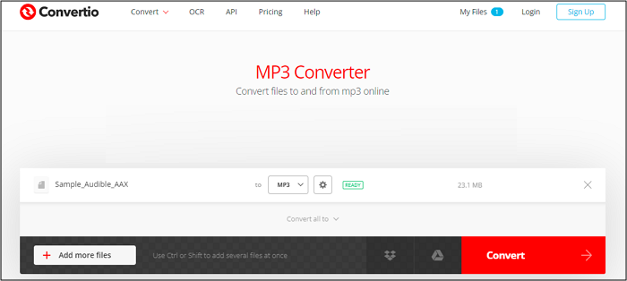 convertio aax naar mp3