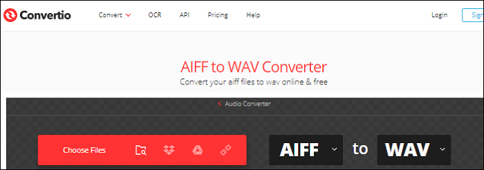 convertio aiff naar wav