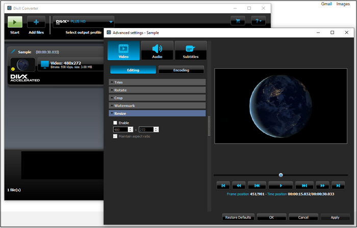 DivX Video Resolutie Converter