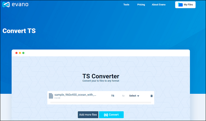 evano converteert ts naar mp3