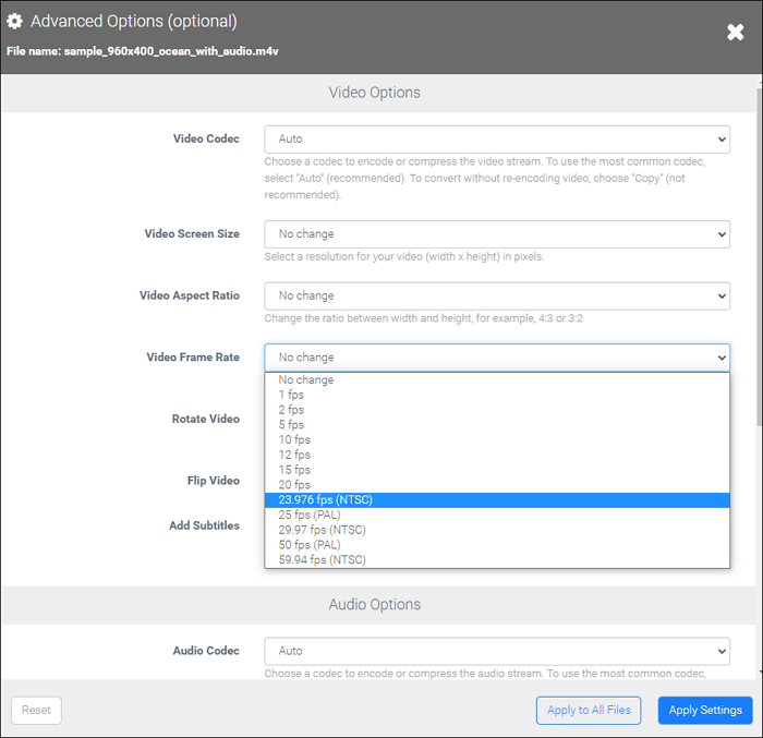 Gratis FPS-converter
