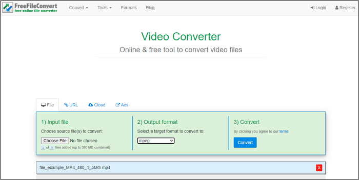 online MP4 naar MPEG-converter