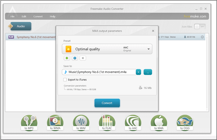 Freemake Converteer FLAC naar iTunes op Windows