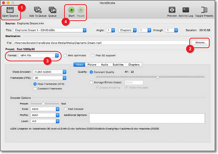 Converteer MP4 naar VOB met Handrem