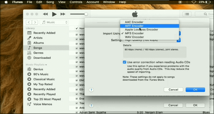 iTunes AIFF-converter