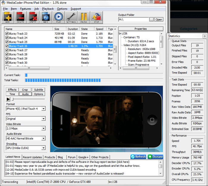 MediaCoder - open source video-omzetter
