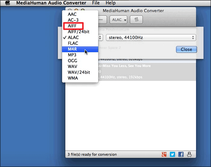 MediaHuman Audio MP3 naar AIFF-converter