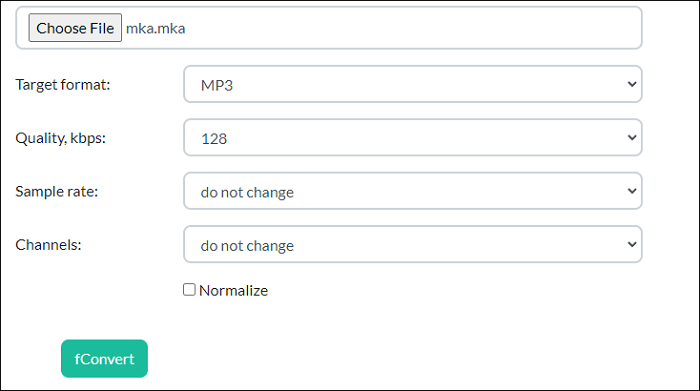 mka naar mp3 converter online