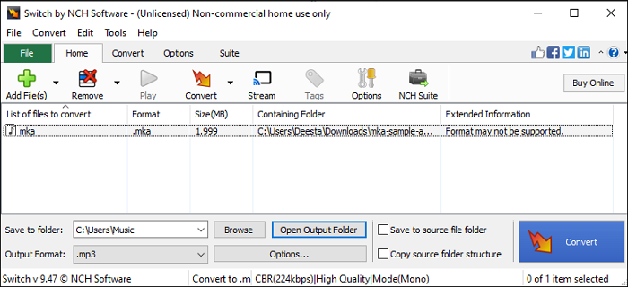 mka naar mp3-converter op pc