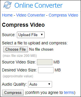 online converter om een video te comprimeren