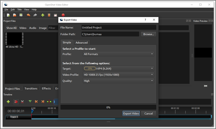 Openshot - 4k-videoconvertor