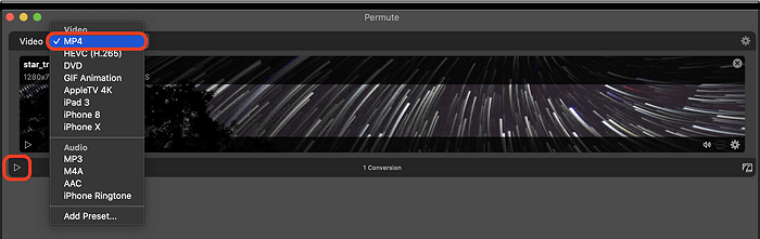 permute converteer mkv naar mp4