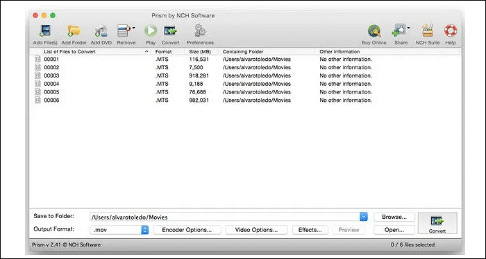 prisma converteer rmvb naar mp4
