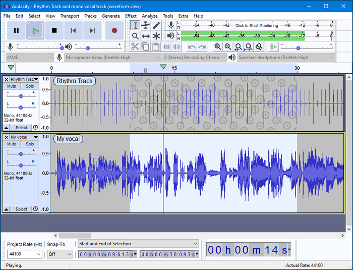Converteer audioformaat met Audacity