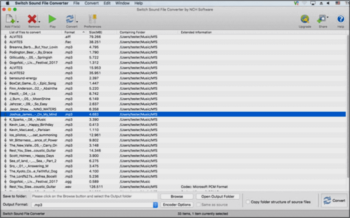Switch Audio Converter Converteer FLAC naar iTunes op Mac