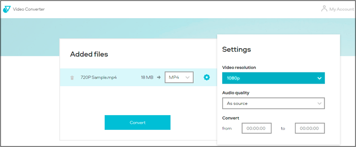 video-omzetter online voor 720p naar 1080p