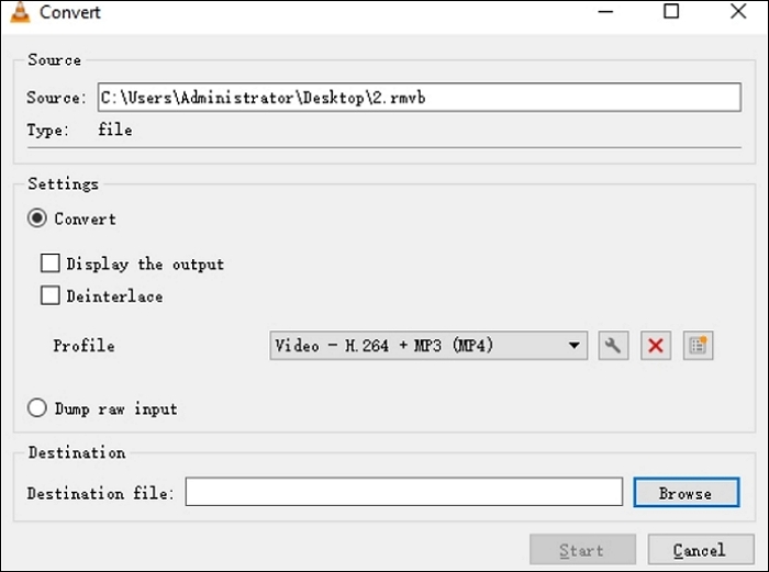 vlc converteer rmvb naar mp4