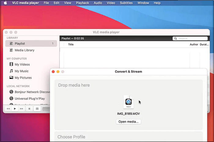 VLC Media Player Converteer MOV naar WebM