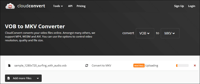 vob naar mkv cloudconvert