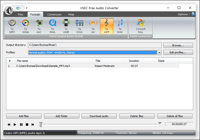 VSDC Free Audio Converter en AIFF Converter