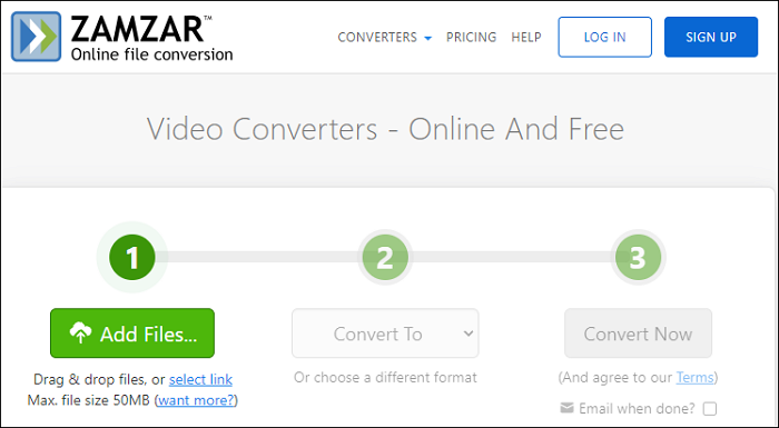 zamzar online youtube naar flac