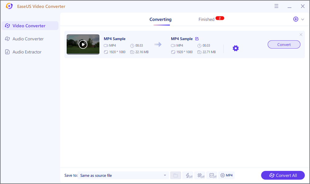 Converteer MP4 naar H264