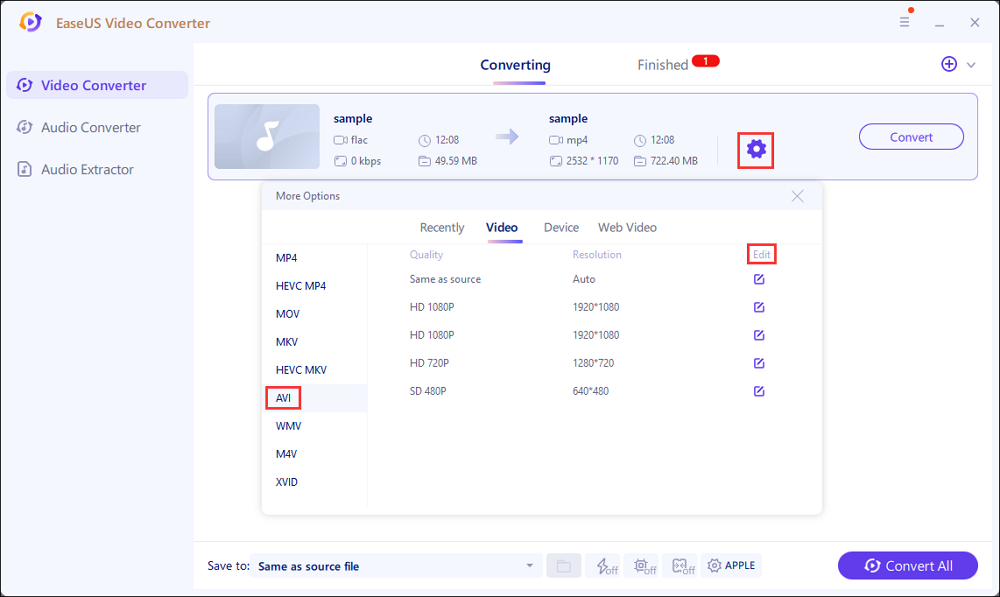 video naar avi-converter