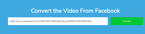 Plak de link naar Facebook naar MP3-converter