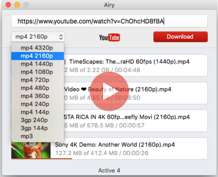 Luchtige YouTube-video-downloader voor Mac