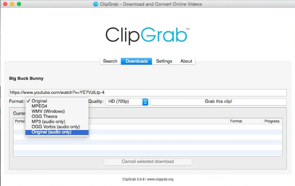 ClipGrab - YouTube Video Downloader voor Mac