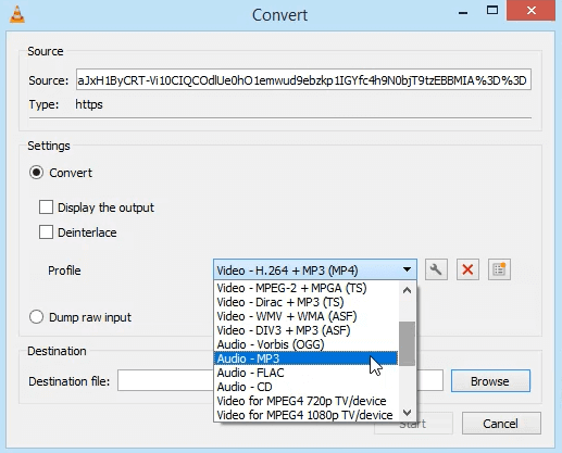 Converteer YouTube naar MP3 met VLC