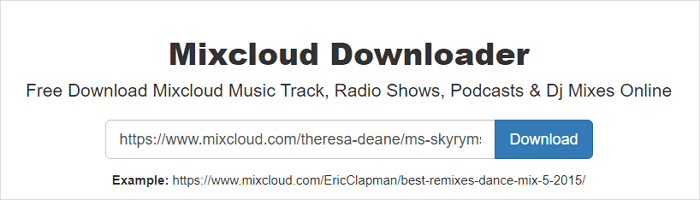 Muziek downloaden van Mixcloud met een online audio-downloader