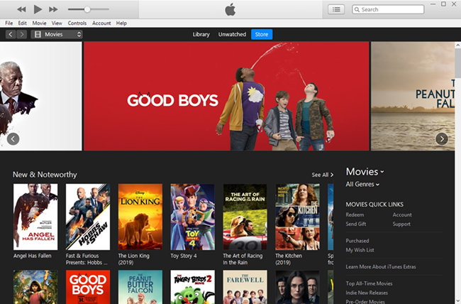 Films downloaden van de iTunes Store